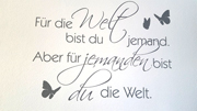 Spruch im Wohnbereich